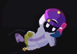 body_outline brawl_stars ghost ghost_boy glasses hat highres hoodie invisible invisible_man invisible_penis keychain lineless littlefry male male_only precum pupilless_eyes purple_hat purple_socks purple_sunglasses shade_(brawl_stars) simple_background socks sweat white_eyes white_hoodie zipper