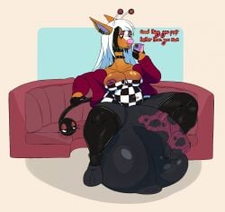 1futa anthro churning cock_vore digestion female futa_on_female futanari girafarig giraffe horsecock horsecock_futa horsecock_futanari pokemon vore
