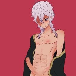 1boy artist_request bungo_stray_dogs fukuzawa_yukichi male male_only penis simple_background solo solo_male tagme