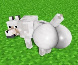 3d animal animated ass beastiality big_ass bubble_butt canine feral minecraft mojang shaking_butt tagme tail video willie_piv wolf wolf_(minecraft)