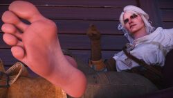 3d barefoot cd_projekt_red ciri feet foot_fetish foot_focus fulakenasi the_witcher_(series) the_witcher_3:_wild_hunt