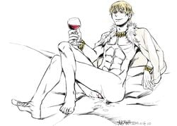 1boy 2011 fate/stay_night fate/zero fate_(series) gilgamesh gilgamesh_(fate) holding_glass holding_wine_glass male male_only solo tagme wine_glass yaoi