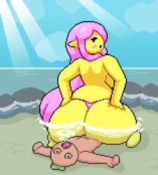 asphyxiation beach big_ass bubbles drowning empress_of_light holding_butt huge_ass pink_hair pink_panties pixel_art sitting sitting_on_person smug squeezing_butt stuck terraria tomato_(okami_tomato) underwater water zxtomatofan