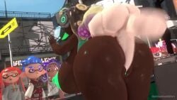 3d animated ass big_ass big_breasts cum dark-skinned_female futa_on_female futanari gigantic_breasts leviantan581re marina_(splatoon) pearl_(splatoon) perching_position size_difference splatoon tagme vaginal_penetration video