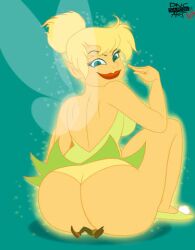 disney dncsamsonart facesitting looking_back panties peter_pan_(1953_film) peter_pan_(character) peter_pan_(disney) suffocating thick_ass tinker_bell