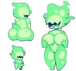 2024 ass balls big_balls big_breasts big_butt big_penis breasts digital_media_(artwork) erection eyeless featureless_breasts featureless_feet feet female fingers genitals goo_creature goo_humanoid green_body green_tongue gynomorph hand_on_breast horror_(nuclear_throne) huge_balls huge_breasts huge_cock humanoid innie_pussy intersex itislundi multiple_images not_furry nuclear_throne nude open_mouth open_smile penis pussy short_tail simple_background sitting smile solo standing tail thick_thighs tongue white_background