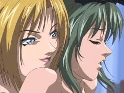 00s 1futa 2001 animated bible_black blonde_hair blue_eyes breasts closed_eyes curtains fake_animal_ears female futa_with_female futanari green_hair ito_mika kitami_reika lipstick long_hair no_testicles nurse ova rabbit_ears reverse_cowgirl_position school_nurse sex short_hair smile sweat tagme teacher_and_student