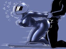 1girls black_and_white bodysuit character_request comic comic_page female helmet latex spacemaxmarine tagme_(character)