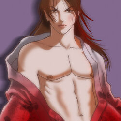 1boy dynasty_warriors long_hair male male_only open_clothes open_shirt shirt solo tagme zhou_yu