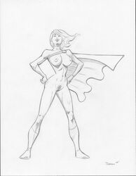 dc kara_zor-l karen_starr keith_dotson monochrome power_girl tagme