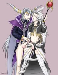 2boys dissidia emperor_mateus final_fantasy final_fantasy_ii final_fantasy_ix gay handjob kuja male male_only multiple_boys penis sex urethral