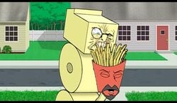 angry angry_face animate_inanimate aqua_teen_hunger_force edit eyes_closed fake_screenshot frylock looking_at_another number one_hundred screenshot_edit tagme text_porn