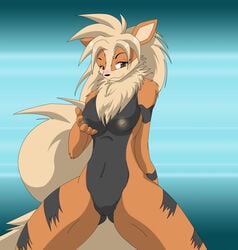 anthro arcanine breasts color female female_only front_view fur furry nipples nude pokemon pokemon_(species) solo tagme vulva yiffmasters