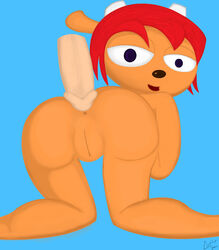 2011 anthro anus ass conflict lammy_lamb penis pussy red_hair simple_background tagme um_jammer_lammy uncensored