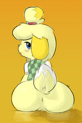isabelle (animal crossing) from animal crossing by derpah
