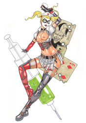 1girls batman:_arkham_asylum batman_(series) boots dc female harley_quinn rhaydar solo tagme