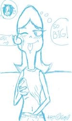 candace_flynn cero disney female human male masturbation monochrome nipples phineas_and_ferb rough_sketch straight tagme