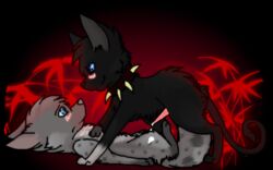 ashfur_(warriors) blush crack_ship feline feral feral_on_feral furry gay male/male scourge_(warriors) warriors_(cats) yaoi