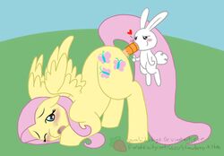 angel_bunny fluttershy_(mlp) friendship_is_magic my_little_pony smooth_skin strawberry-kitten what