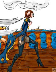 captain_amelia coolchg disney large_breasts nipples penis tagme treasure_planet