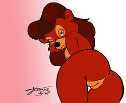 anthro bear disney female female_only fur furry jk mammal nipples pussy rebecca_cunningham solo tagme talespin