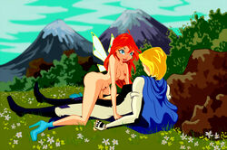 1boy 1girls bloom_(winx_club) blue_eyes breasts canon_couple charmix clothed_male_nude_female duo faceless_male fairy fairy_wings female high_heels lipstick male mascara naked naked_footwear naked_heels nude penis pubic_hair pussy rainbow_(animation_studio) red_hair sex sky_(winx_club) straight tagme winx_club zfive