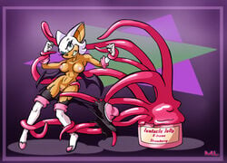 anthro bat bound breasts female fur furry mlock nipples pussy rouge_the_bat sonic_(series) tagme tentacle wings