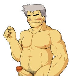 1boy censored male male_only pokemon samuel_oak