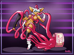 anthro bat bound breasts consensual_tentacles female fur furry mlock nipples pussy rouge_the_bat sonic_(series) tagme tentacle wings