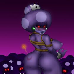 2d ass ball_gag bdsm big_ass bondage breasts dat_ass female femsub large_breasts mario_(series) mario_and_luigi_(series) nintendo oddrich princess_shroob shroob slave soulstealer666 spanking submission