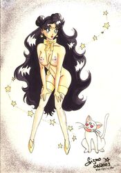 2003 artemis_(sailor_moon) bishoujo_senshi_sailor_moon feline feral fur human human_luna luna_(sailor_moon) pink-gizzy small_breasts stockings tagme