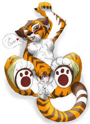 anthro female fingering fur furry inuki kung_fu_panda master_tigress tagme tiger