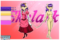 anonymouse_skylark anthro blush female fur furry hoop_skirt model_sheet mouse pink_eyes rodent skylark victorian