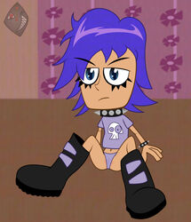 blue_hair cartoon_network female footwear hi_hi_puffy_amiyumi human irenicus neckwear pale_skin tagme wristwear yumi_yoshimura