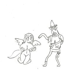 adventure_time anthro fluttershy_(mlp) friendship_is_magic magic_man my_little_pony smooth_skin what