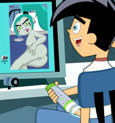 1boy 1girls breasts danny_fenton danny_phantom darkdp ember_mclain female male masturbation tagme