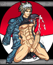 abs clothes color cum front_view human leo_(pokemon) male male_only muscles muscular penis pokemon pokemon_colosseum solo tagme team_snagem testicles wes