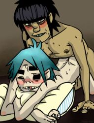 2d_(gorillaz) gorillaz murdoc_niccals musician pillow yaoi