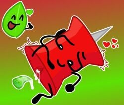 battle_for_dream_island battle_for_dream_island_again bfb bfdi bfdia creampie cum leafy_(bfdi) object_shows pin_(bfdi) pussy tentacle_penis