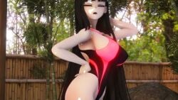 1girls areolae ass barefoot black_hair blue_archive breasts completely_nude completely_nude_female dancing female female_only full_body long_hair mikumikudance mmd music naked naked_female nipples nude nude_female onsen pussy rio_(blue_archive) solo solo_female sound stripping tagme undressing video