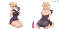 1girls ass brawl_stars charlie_(brawl_stars) dildo looking_at_viewer solo