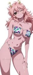 ai_generated ashido_mina bikini boku_no_hero_academia female female_only mina_ashido my_hero_academia pink_hair pink_skin