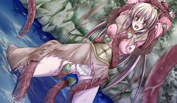 1girls acolyte komedokoro nipple_bulge ragnarok_online rape restrained tagme tentacle tentacle_bondage tentacles torn_clothing yonekura_kihiro