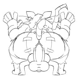 anal anal_sex anthro ass back_view balls butt erection faceless_male fat_ass gay human large_penis mad_rat_(character) mad_rat_(mad_rat_dead) mad_rat_dead male male_only penetration penis riding_penis sex size_difference small_dom_big_sub tail warpycloak_(artist)