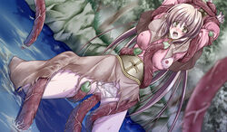 1girls acolyte komedokoro nipple_bulge ragnarok_online rape restrained tagme tentacle tentacle_bondage tentacles torn_clothing yonekura_kihiro