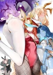 1boy 4girls ass big_ass big_breasts big_butt blue_hair bunny_ears bunnysuit butt demigoddess divine elden_ring fake_animal_ears fromsoftware goddess golden_hair gu599 huge_ass huge_butt large_ass large_butt malenia_blade_of_miquella melina_(elden_ring) miquella ranni_the_witch red_hair redhead royal royalty shadow_of_the_erdtree st._trina tagme thick