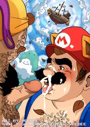 boner bowser erection male male_only mario mario_(series) multiple_boys nintendo raccoon_ears raccoon_mario super_mario_bros. super_mario_bros._3 tagme veebee wario yaoi