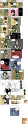 clothes color comic day dialog english_text female female_only human hyuuga_neji kick might_guy multiple_females multiple_girls naruto outdoors rock_lee rule_63 speech_bubble text violence