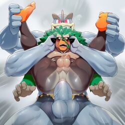 2boys abs ai_generated anal anal_penetration anal_sex anthro ass balls big_penis fellatio full_nelson furry furry_male gay gorilla green_hair hair haplorhine humanoid humanoid_penis machamp male male/male male_only mammal multi_arm multi_limb muscles muscular muscular_male nintendo nipples nude penetration penis pokemon pokemon_(species) pokemon_rgby pokemon_ss primate reverse_suspended_congress rillaboom sex simple_background smile standing testicles video_games