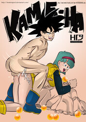 1boy 1girls abs ahe_gao anal anal_sex ass balls big_breasts breast_hold breasts bulma_briefs bulma_briefs_(frieza_saga) cum cum_in_ass cum_inside doggy_style dragon_ball dragon_ball_z female fucked_silly hotdesigns2 human male nude nudity one_eye_closed open_mouth penis sex sideboob son_goku straight